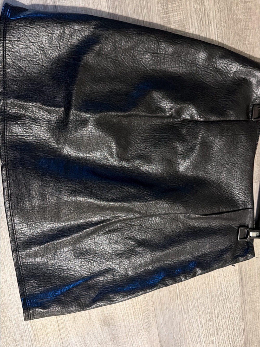 Faux Leather Black Mini Skirt